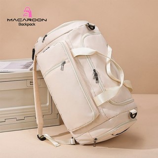 Macaroon Large Capacity Travel Bag Woman Portable Waterproof Duffel Bag Dry Wet Fitness Sport Bag
