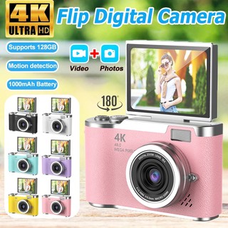 Digital Camera 4K HD Selfie Flip screen 180° Built-in Flash 30X Zoom 48MP Mini Photography Cameras