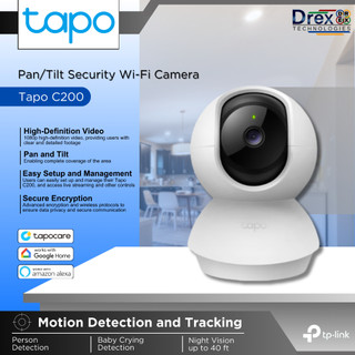 TP-LINK Tapo C200 2Mp PanTilt Home Security Wifi Camera 360
