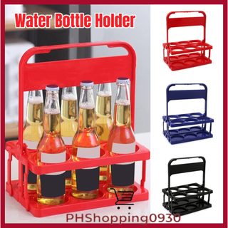 Folding Plastic Bottle Carrier Portable Basket Storage Rack for Picnic Drink Durable Strong Party