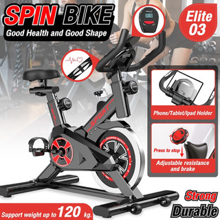 B&G SPORT Multifunction Spin Bike Exercise Home Bike With LCD Screen and Heart Rate Sensor ELITE03