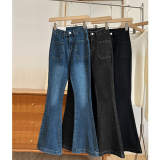 Flared pants Slim Fit Wide Leg Micro flared jeans high waist Fit Korean Style for women