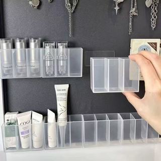Cabinet door wall hanging box 3 Grid Transparent Lipstick Remote Control Holder Organizer Storage