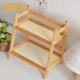 Sunny Biere Storage Rack Desktop Removable Bamboo Office Balcony Storage Rack Space Saving