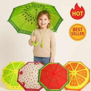 #609 [19inches Fruits designs with whistle kids umbrella]