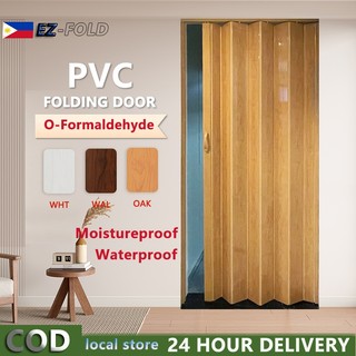 PVC Folding Door Fire O-Formaldehyde Accordion Sliding Door Kitchen Balcony Bathroom Easy install
