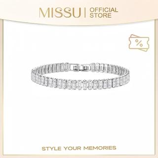 Missu 17/19CM Stainless Steel Tennis Bracelet for Men/Women Trendy HipHop Jewelry Accessories #BR035