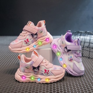 Future Seeds kuromi Induction  LED shoes for baby casual light up shoes for kids size 21-33
