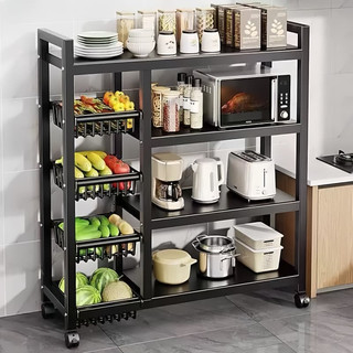 Kitchen Multifunctional Storage Rack Vegetable Rack Metal Multi-layer Kitchen Storage Rack