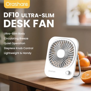 Orashare DF10 Rechargeable Desk Fan Turbo Wind Quiet Cooling Slim and Portable Fan for Office & Dorm