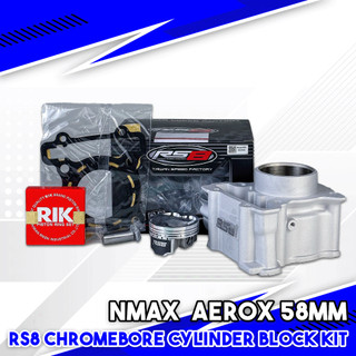 RS8 CYLINDER BLOCK KIT CHROMEBORE (NMAX/AER0X 58MM/63MM)