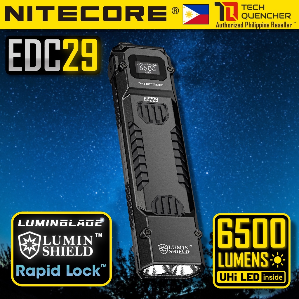 ไฟฉาย Nitecore EDC29 จอ OLED สวิตช์ล็อก ชาร์จด้วยUSB-C ทนทาน IP54