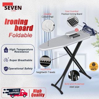 Ironing Board with Safety Iron Rest 6 Gears Height Adjustment iron board