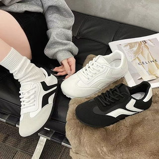 Korea Fahsion Flat Sneakers Casual Simple WHite light Sports Shoes For WOmen Students Shoes36-45