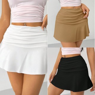 KILY.PH Casual Skater Skort Ruffled Highwaist MiniSkirt with Shorts for Women 19A0067
