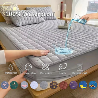 Waterproof Mattress Protector Thicken Quilted Cotton Bedsheet Queen Size Bed Sheet Cover Bed Cover