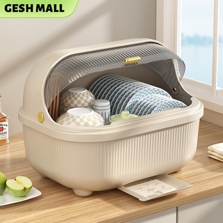 Gesh Plate Organizer kitchen Orgenizer Dish Rack With Cover Dish Drainer Dust-Proof Insect-Proof