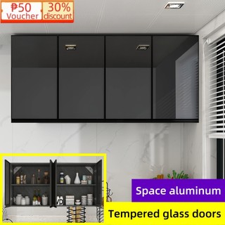 Aluminum Kitchen Cabinet Pantry/Dish Glass Hanging Cabinet For Kitchen Storage Wall Mounted Cabinet