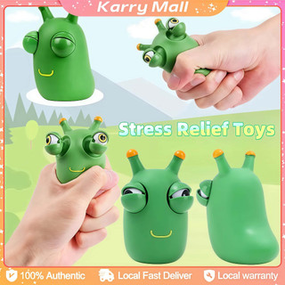 Funny Eyeball Popping Squeeze Toy Grass Worm Pinch Squishy Fidget Toy Antistress Eye Bouncing Toys