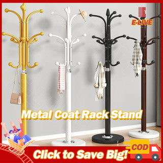 Metal Coat Rack Stand,Coat Rack Freestanding Sturdy Hall Tree with Hooks for Hanging Clothes,Bags