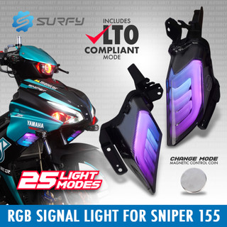 Shark Power Sniper 155 Signal Light Front RGB Flowing 25Modes LED VIVID Color  Plug And Play