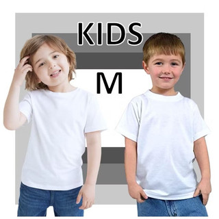 ✅ 3PCS Blue corner round neck plain white T-shirt for kids 3-14yrs old
