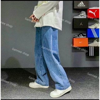 Boys maong pants straight leg denim jeans Korean style fashion wide leg baggy pants 7-18yrs