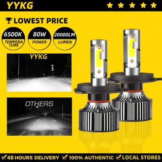 YYKG 2Pcs H4 H11 9005 Car LED Headlight 6500K 100W 20000LM White Light 9006 H8 H1 H7 9012 car light
