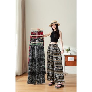 New style wrinkled elephant trousers women's casual pants women's high waist beach pants