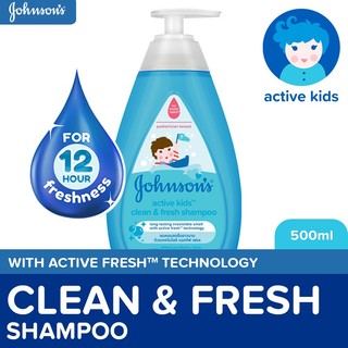 Johnson's Active Kids Clean & Fresh Shampoo 500ml: active shampoo, shampoo kid