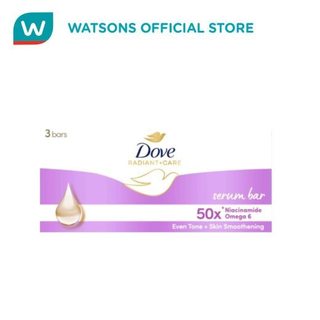 DOVE Radiant+Care Serum Bar Soap Triples 50x Niacinamide + Omega 6 90G 3x