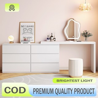 (No chair)Bedroom dressing table and chest of drawers Dressing cabinet Retractable storage cabinet