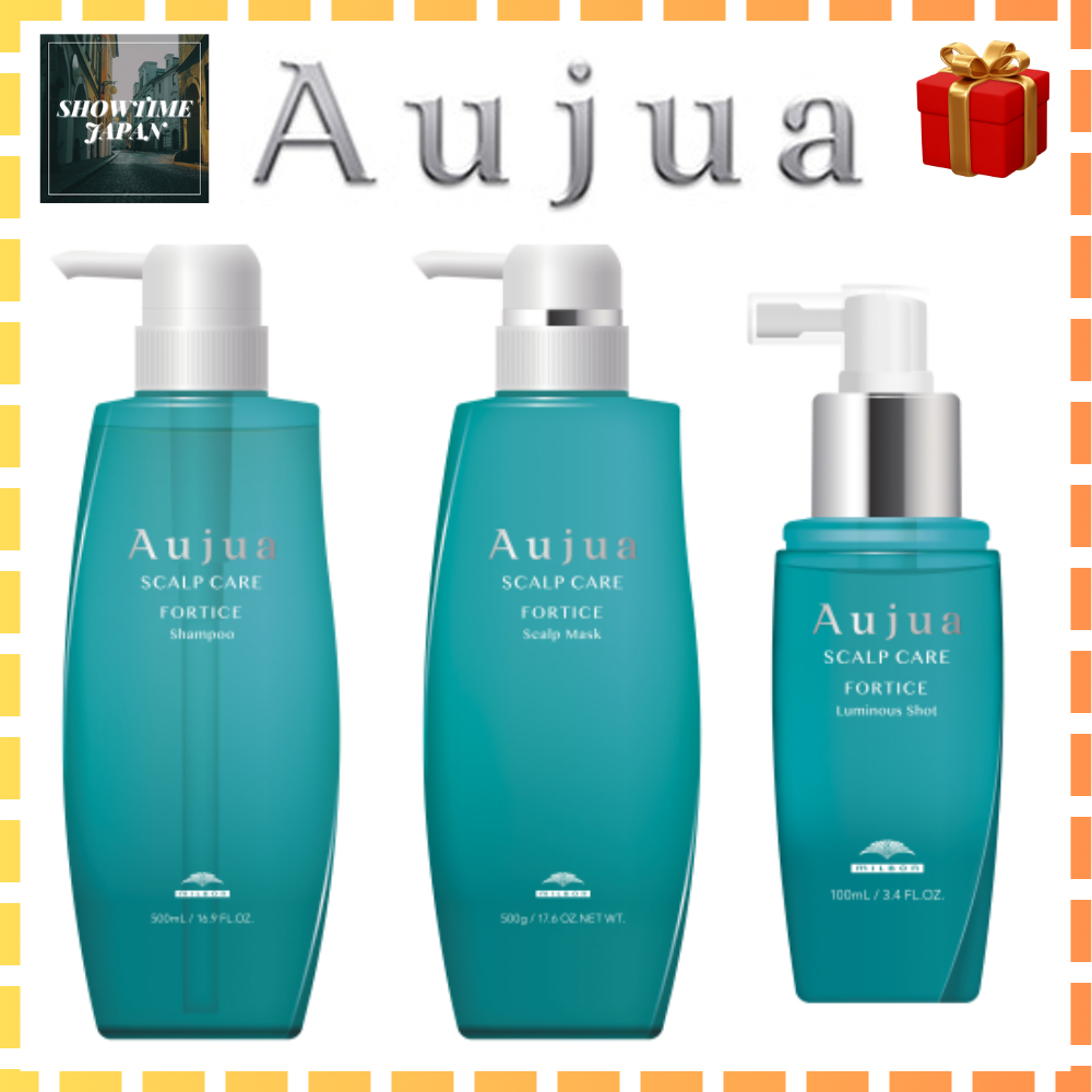 Milbon Aujua Fortis Shampoo / Scalp Mask / Luminous Shot