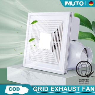 Imuto Exhaust Fan Ceiling Ventilation Fan Strong Wind For Kitchen Bathroom 6/8/10/12 Wall Mounted