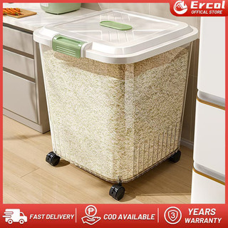 25Kg Rice dispenser Moisture and insect prevention rice container Food storage container With wheels