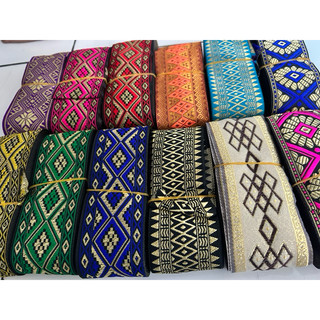 Ethnic ribbon trimmings / lei ribbon 7yards / 2 inches width