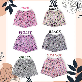6pcs Women Floral Short Free Size Set of 6pcs Flower Colors For Women Ladies Cotton Stretchable