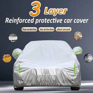 3 Layer Protection car cover sedan waterproof and sunproof All Weather Universal Aluminum Car Cover