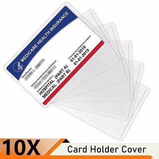 50Pcs 10pcs Card Holder Double Side Frosted Clear Waterproof Anti-Magnetic Anfi-Wear ID Card Protect