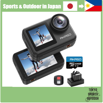 [Direct from Japan] AKASO Brave 7 LE 4K Action Camera with 20MP and 64GB Memory Card - Waterproof up