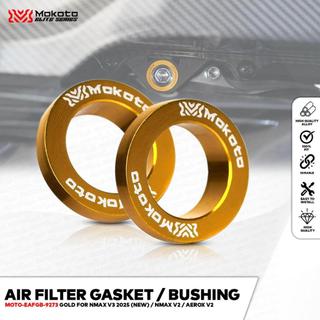 MOKOTO ELITE SERIES YAMAHA NMAX V2 / NMAX V3 AEROX V2 AIR FILTER GASKET CNC ALLOY FOR MOTORCYCLE 2PC
