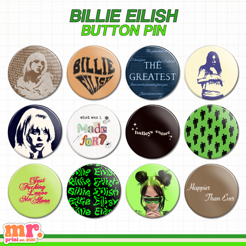 BILLIE EILISH ปุ่ม HAPPIER THAN EVER ปุ่มพิน