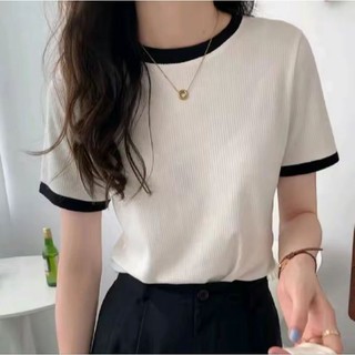 LorielleFashion Binding Round Neck Tee Full Length Tshirt  For Women