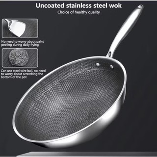 multi-purpose cooker, stainless steel honeycomb frying pan, induction cooker compatible frying pan