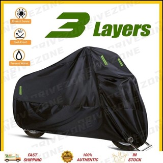 3-Layer Motorcycle Cover, Windproof, Waterproof And Sun-Proof, Universal For All Seasons With Keyhol