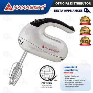Hanabishi Hand Mixer Chrome Heavy Duty Motor Original w/ 1 Year Warranty HHM 53SS