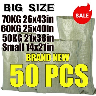 50PCS sako 60kg BRAND NEW (up to 50/60/70 KILOS) SAKO REAPER FOR PALAY/RICE Sacks makapal 25x40in