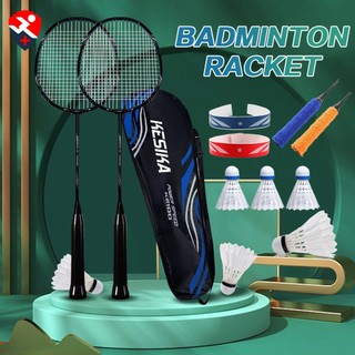 Steel Alloy Badminton 2Pcs Set Ultra Light Professional Training Durable Leisure Sports Racquet