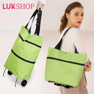 LUK Trolley Shopping Bag Foldable Trolley Cart Shopping Bag Portable Bag With Wheels