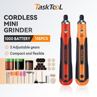 TASKTOOL 105PCS Mini Electric Grinding Set Cordless Drill Engraving Pen 3gears adjustable Grinder